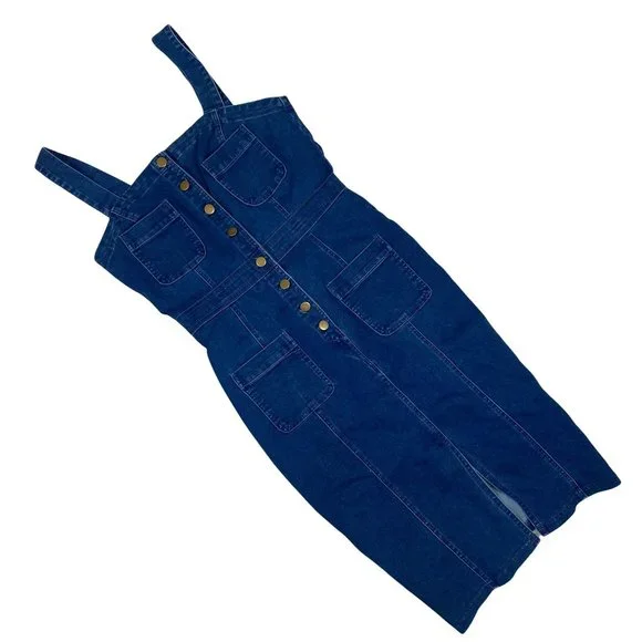Fashion Nova | Dresses | Fashion Nova Denim Jean Dress Size Large | Poshmark